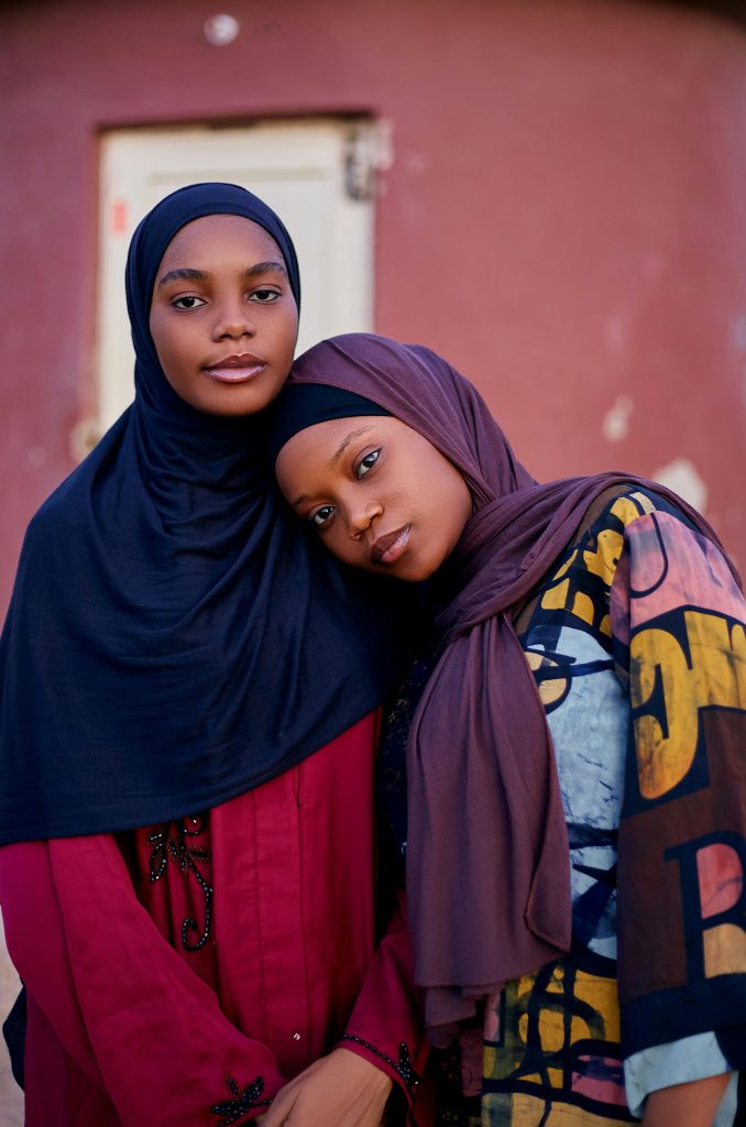 Grieving women comforting each other