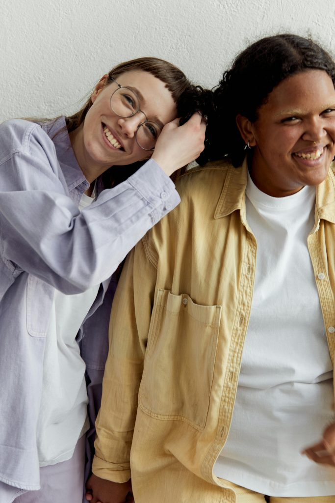 women happy after grief course